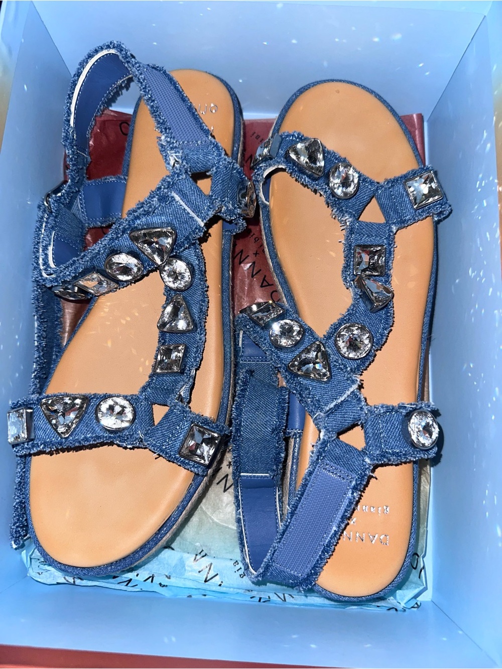 Gianni Bini × DANNIJO Gia Denim
Jewel Embellished Espadrille
Platform Sandals